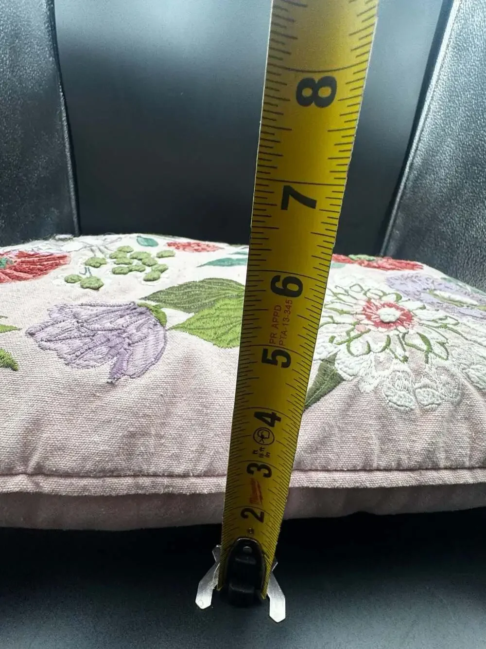 Rifle Paper Co. x Loloi Vintage Garden Embroidered Lumbar Pillow Pink 12x20